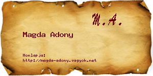 Magda Adony névjegykártya